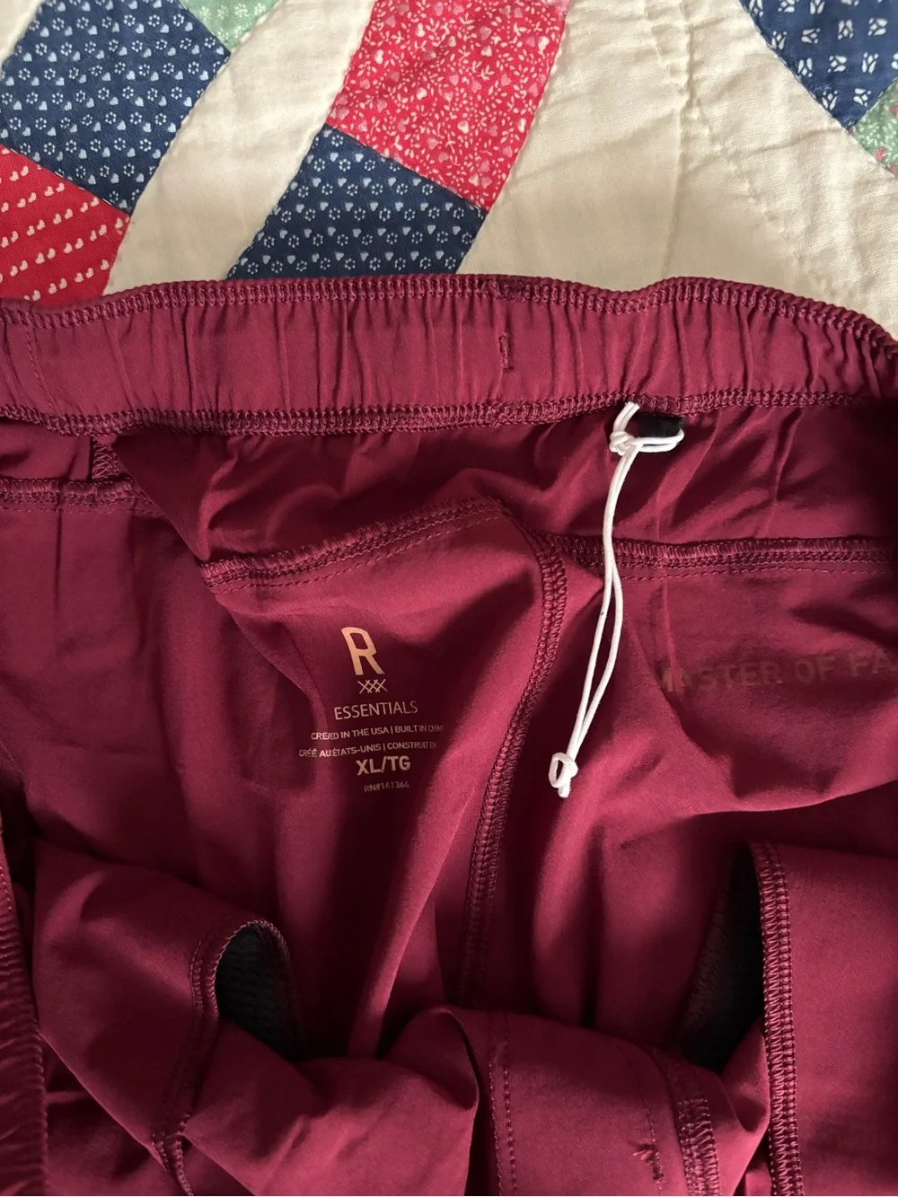 Rhone Essentials Training Short Burgundy Size XL NWOT
